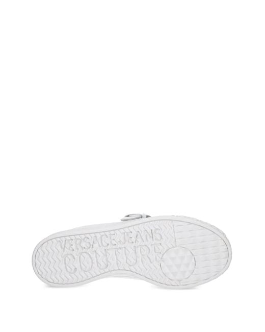 Versace Jeans Couture White Leather Sneakers
