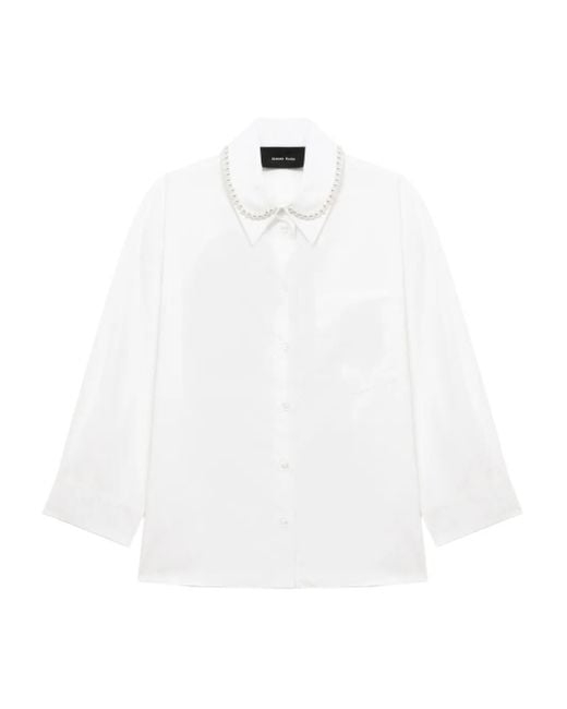 Simone Rocha White Pearl-Embellished Shirt