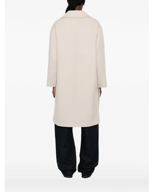 Max Mara White Magnolia Double-Breasted Coat
