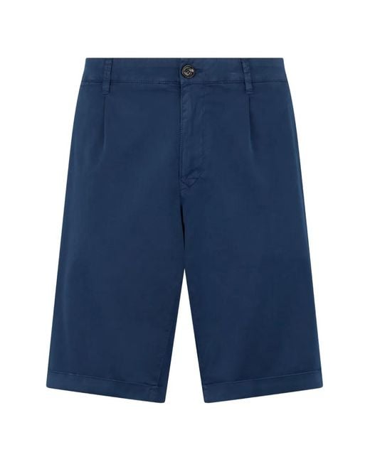 Moorer Blue Darted Bermuda Shorts for men