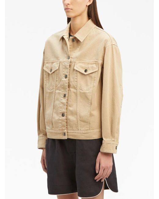 Palm Angels Natural Gd Loose Bull Denim Jacket