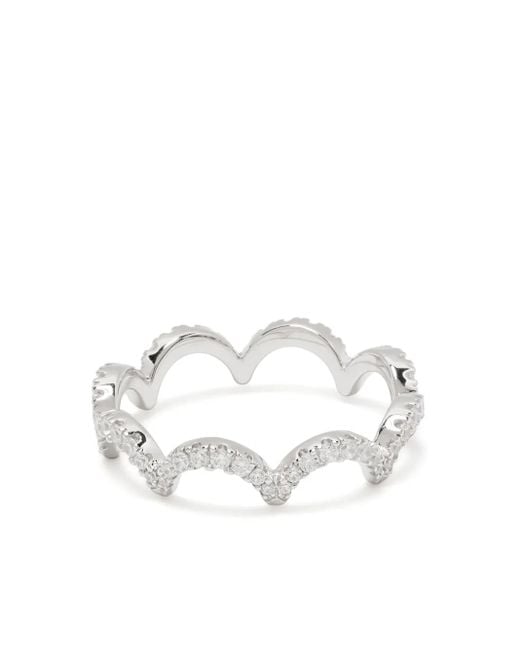 Anello Wavy di Apm Monaco in White
