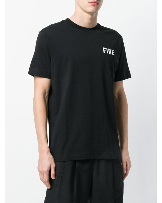 Lyst - Palm Angels Fire T-shirt in Black for Men