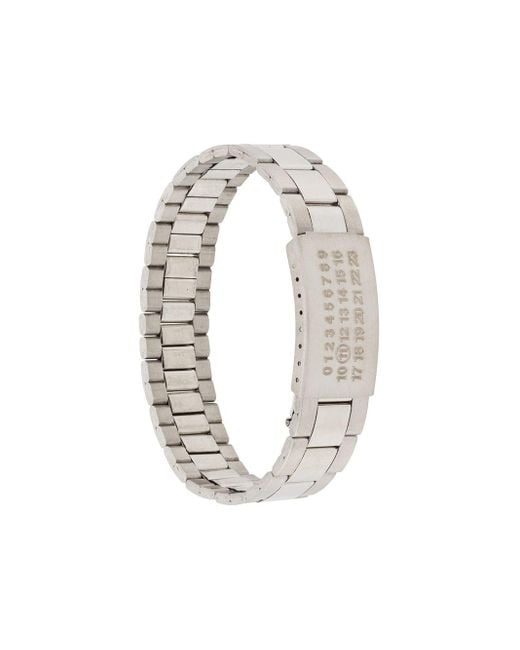 Maison Margiela Metallic Watch Strap Silver Bracelet for men
