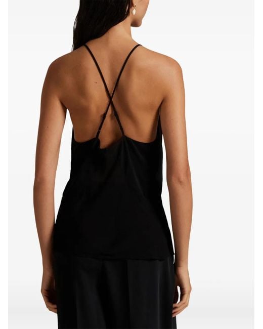 Polo Ralph Lauren Black Cross-Back V-Neck Top