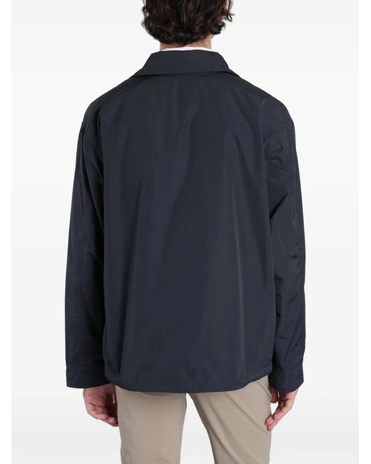 Aspesi Blue Drawstring-Hem Jacket for men