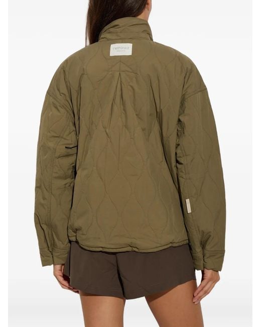 Rethinkit Studios Green Quilted High-Neck Jacket