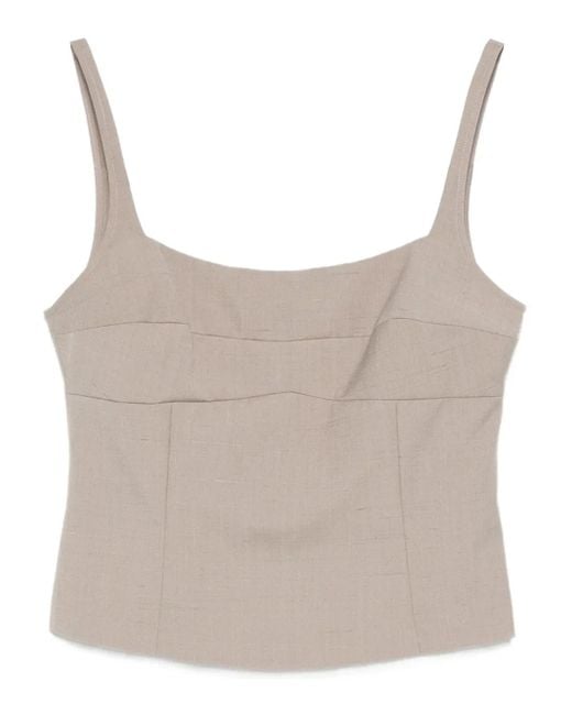 St. Agni Gray Sleeveless Top