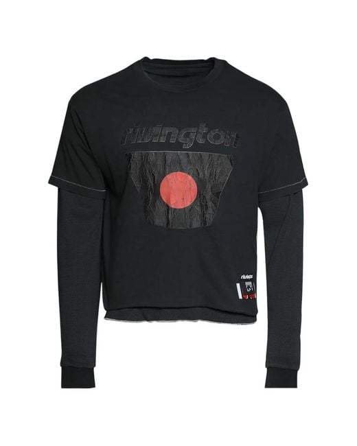 RRR123 Black Philemon Long-Sleeve T-Shirt for men