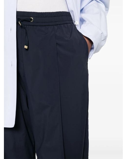 Herno Blue Stretchy Nylon-Blend Trousers