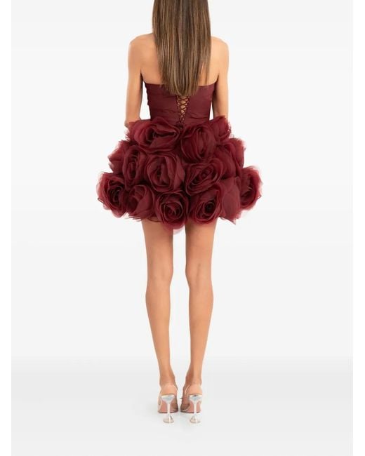 Ana Radu Red Strapless Mini Dress