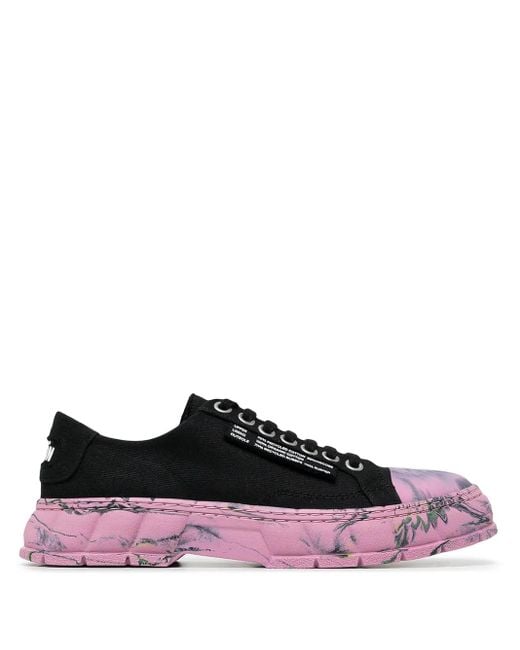 Viron Black 1968 Marble Low-Top Sneakers for men