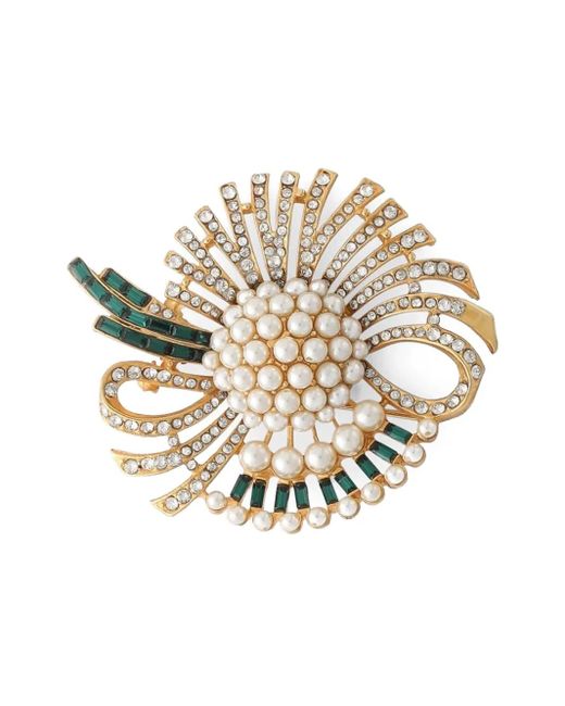 Dolce & Gabbana Anstecknadel Mit Kristallen in White für Herren