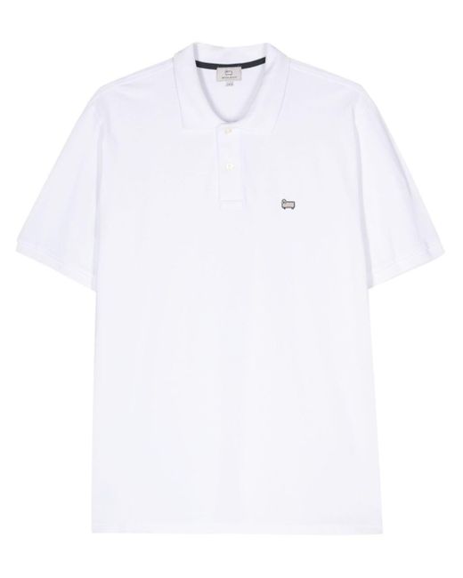 Woolrich Poloshirt mit Logo-Applikation in White für Herren