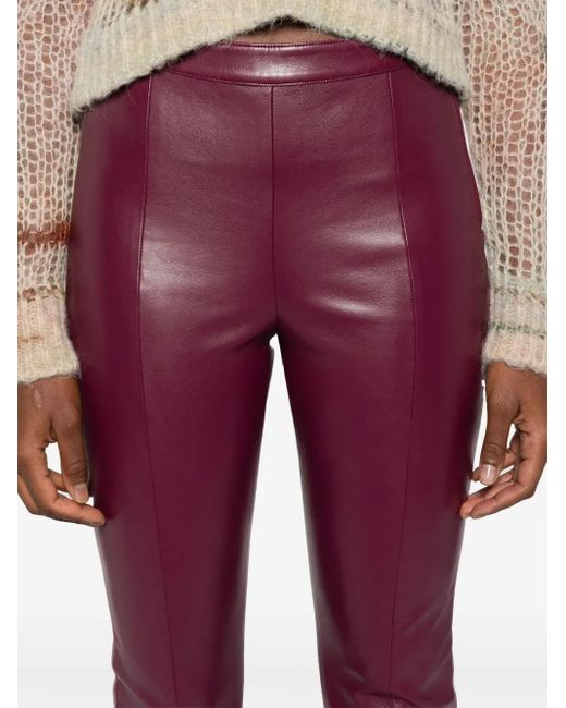 Patrizia Pepe Red Seam-Detailed Leggings