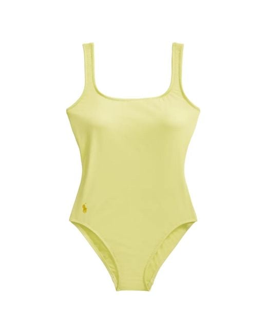 Polo Ralph Lauren Yellow Scoop-Back Swimsuit