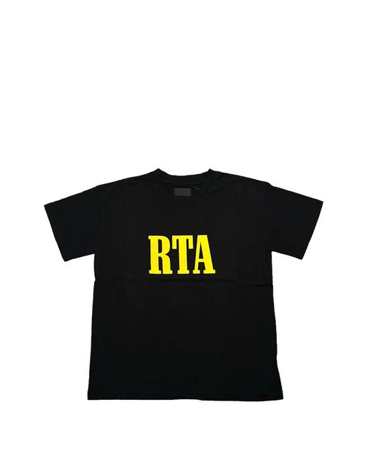 RTA Black Motorsport Serif Short-Sleeve T-Shirt for men