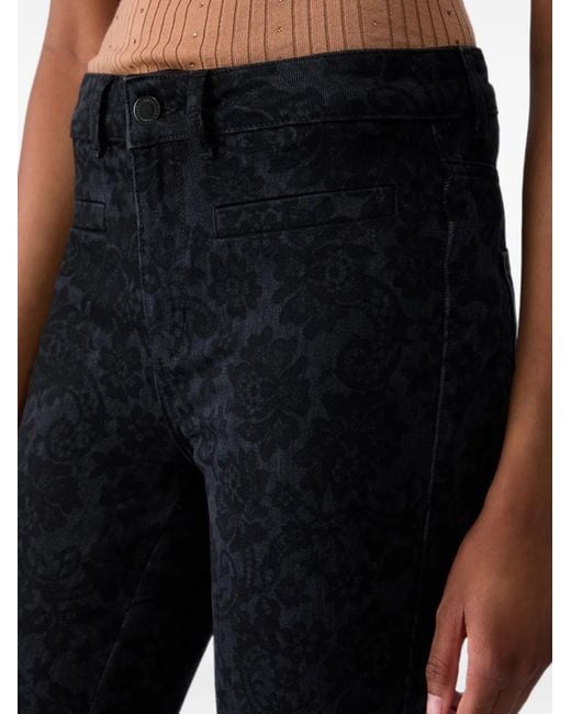 Liu Jo Black Bootcut Jeans With Laser Detail