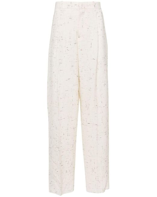 Pantalon ample en tissu flammé Bottega Veneta pour homme en coloris White
