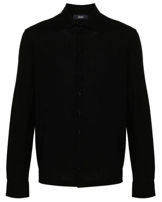 Herno Hemd mit Spreizkragen in Black für Herren