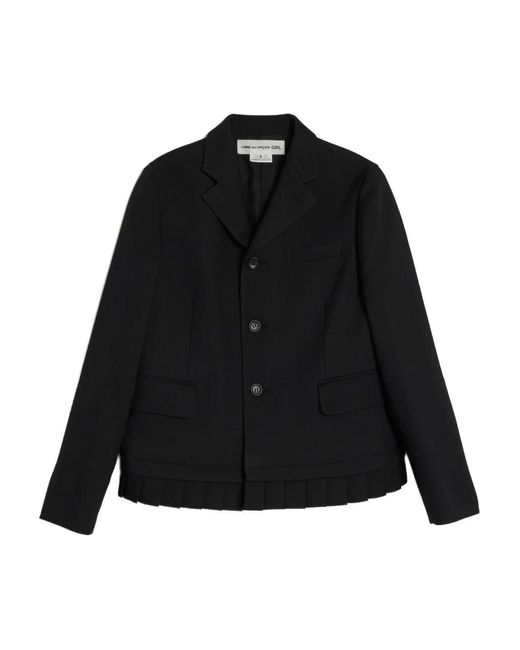 Comme des Garçons Black Gabardine Pleated Jacket