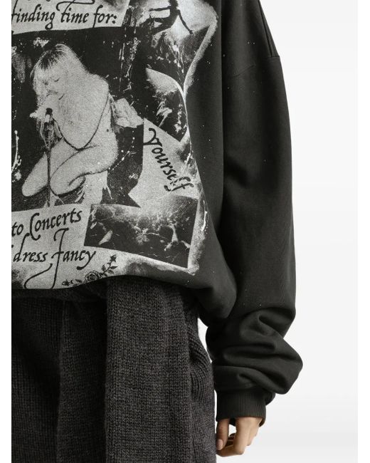 Dolce & Gabbana Black Photograp-Print Sweatshirt
