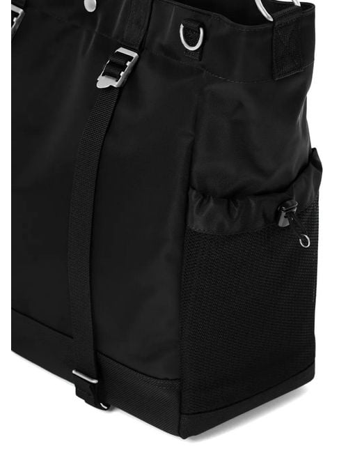 Porter-Yoshida and Co Black Large Chain-Detail Tote Bag