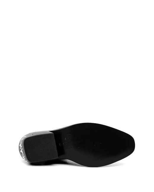 Fiorucci Black Pull-Tab Lettering-Detail Boots