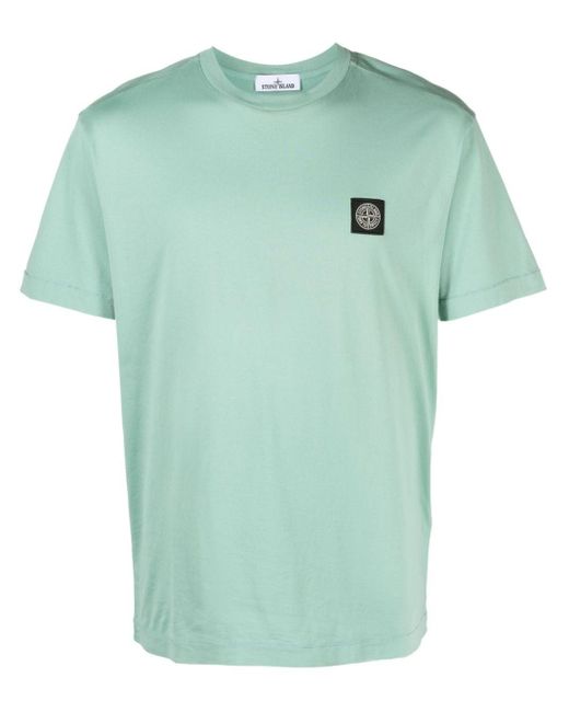 Stone Island T-Shirt mit Logo-Patch in Green für Herren