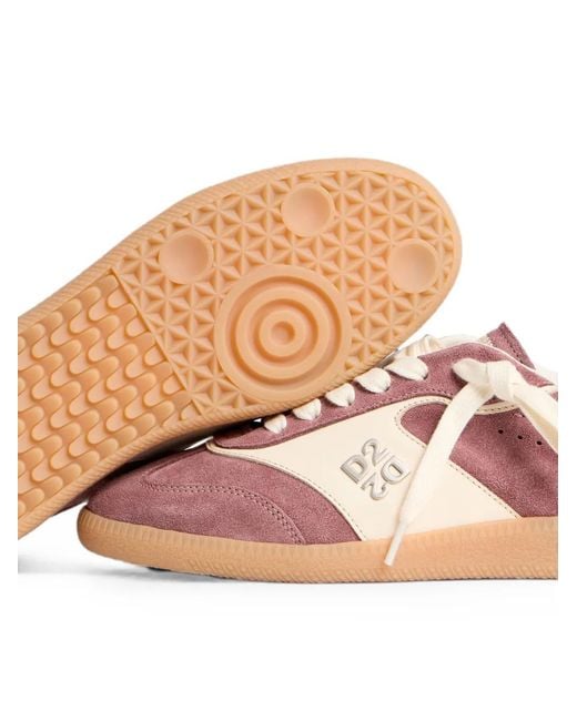 DSquared² Pink Panelled Logo-Plaque Sneakers