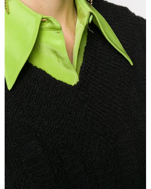 Dolce & Gabbana Black Pullover Mit V-Ausschnitt