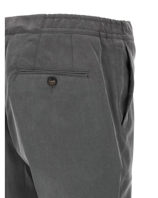 Pal Zileri Gray Pantalon À Design Plissé for men