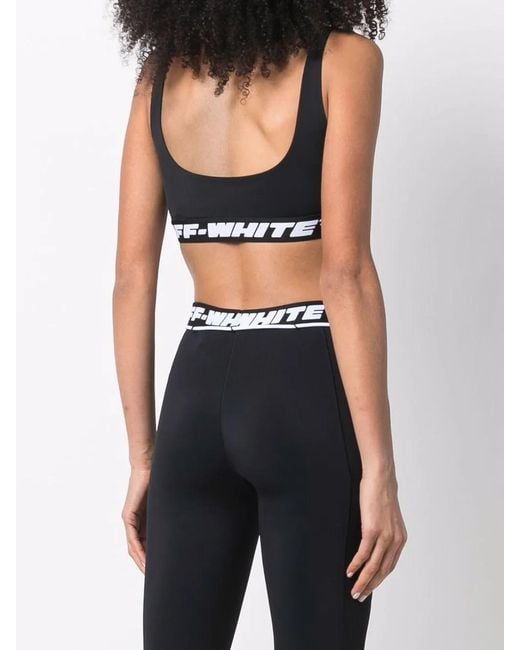 Off-White c/o Virgil Abloh Black Logo-tape Sports Bra
