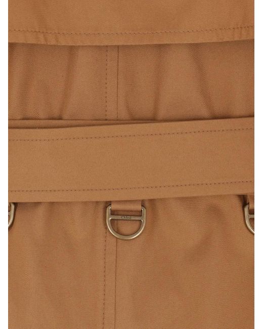 Trench Doppiopetto Con Cintura di Chloé in Brown
