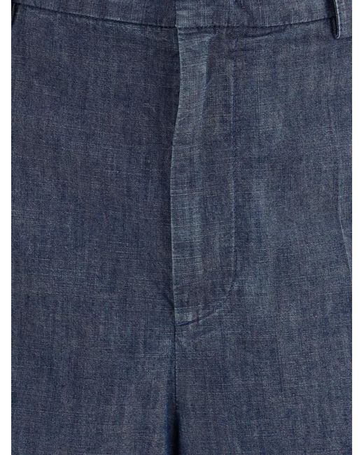 Jil Sander Blue Tailored Shorts for men