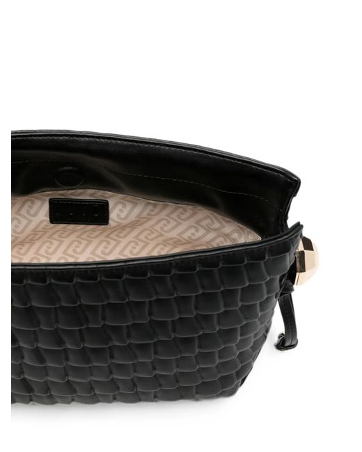 Liu Jo Black Pleated-Effect Shoulder Bag