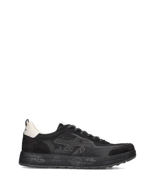 Premiata Black Nous Sneakers for men