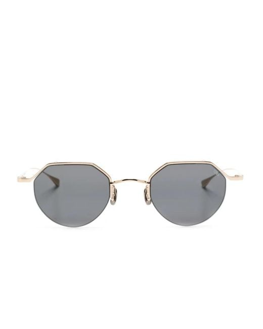 Eyevan 7285 Gray 185 Geometric-Frame Sunglasses