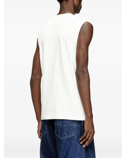 DIESEL White T-Bisco-Iod Tank Top for men