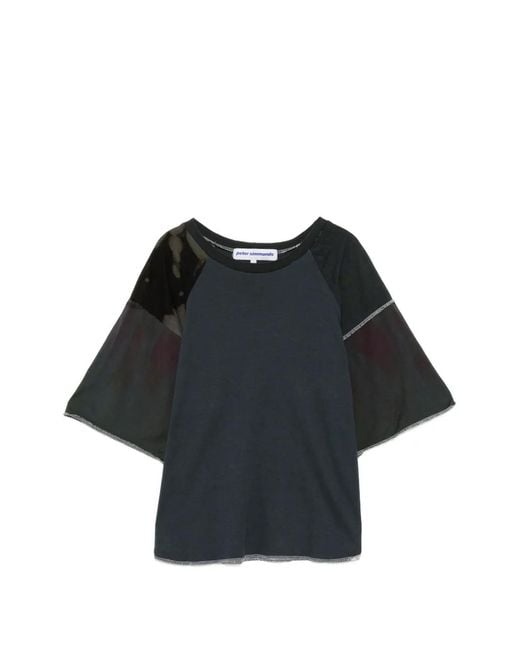 Stain Shade Black Tie-Dye Raglan-Sleeve T-Shirt