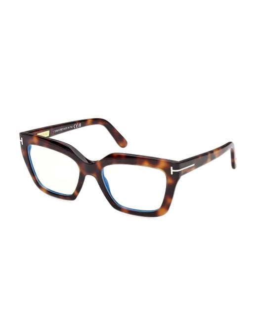 Tom Ford Brown Square-Frame Glasses