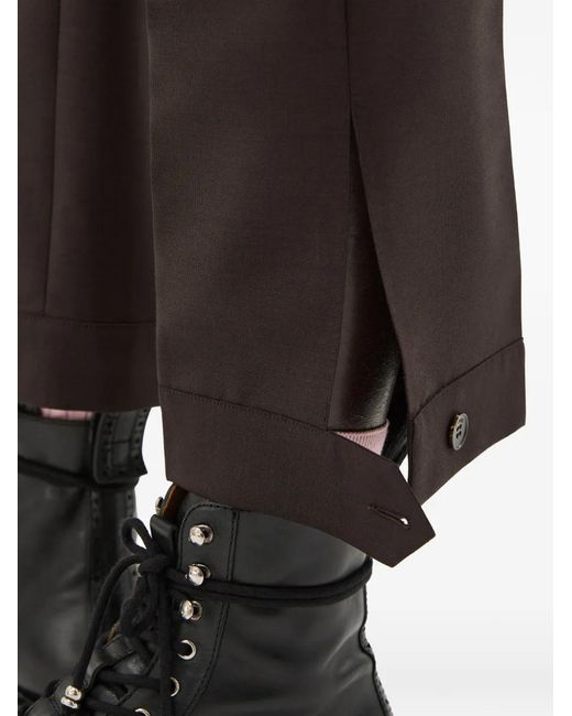Versace Black Pantalon De Costume En Mohair Mélangé for men