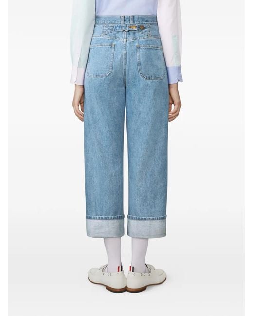 Thom Browne Blue Turn-Up Jeans