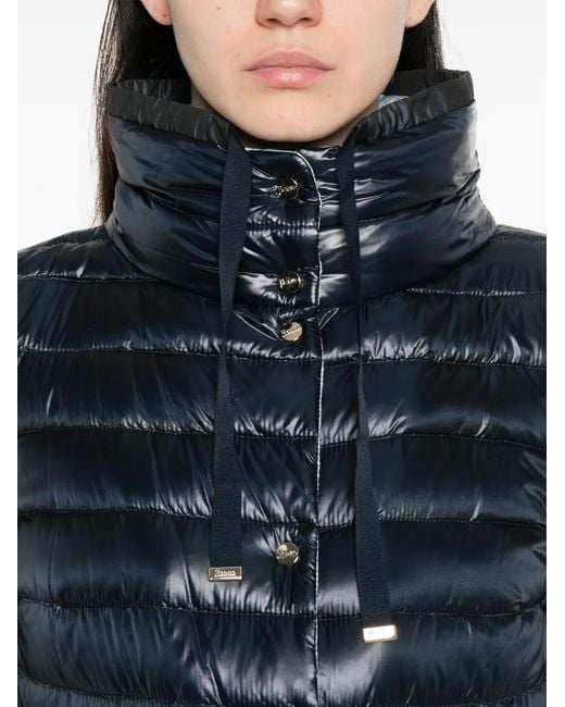Herno Blue Polyamide Polyester Down Parka