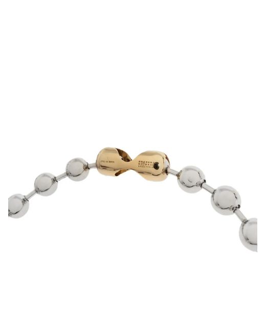 MM6 by Maison Margiela White Ball-Chain Necklace