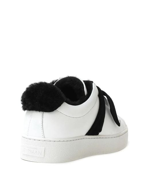 Alexandre Birman Black Shearling-Trimmed Sneakers