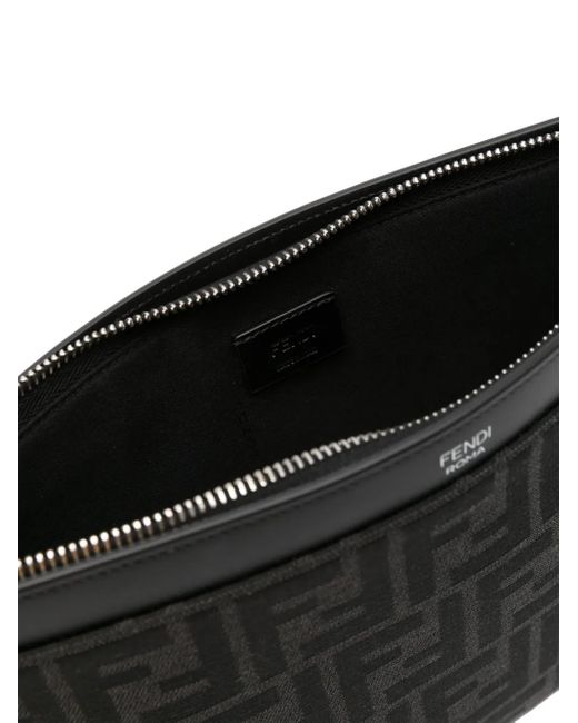 メンズ Fendi モノグラム クラッチバッグ Black