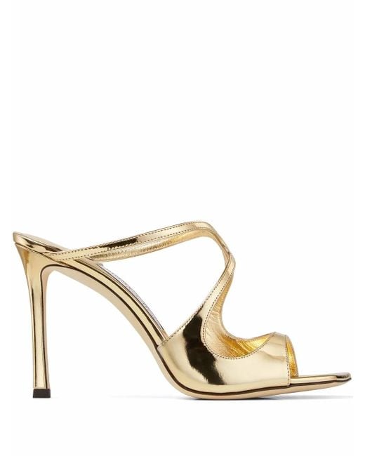 Jimmy Choo Metallic 95Mm Anise Sandals