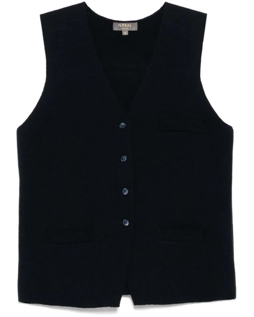 N.Peal Cashmere Blue Mila Waistcoat