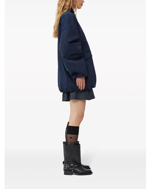 Ganni バックル レザーバイカーブーツ Black